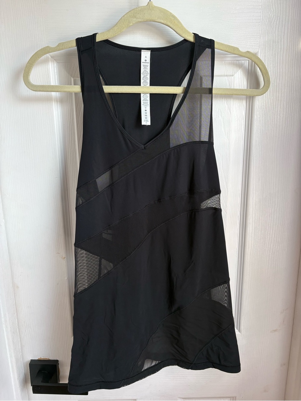 lululemon athletica Black Mesh-Panel Athletic Tank